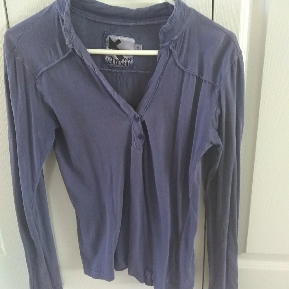 Purple long sleeved shirt